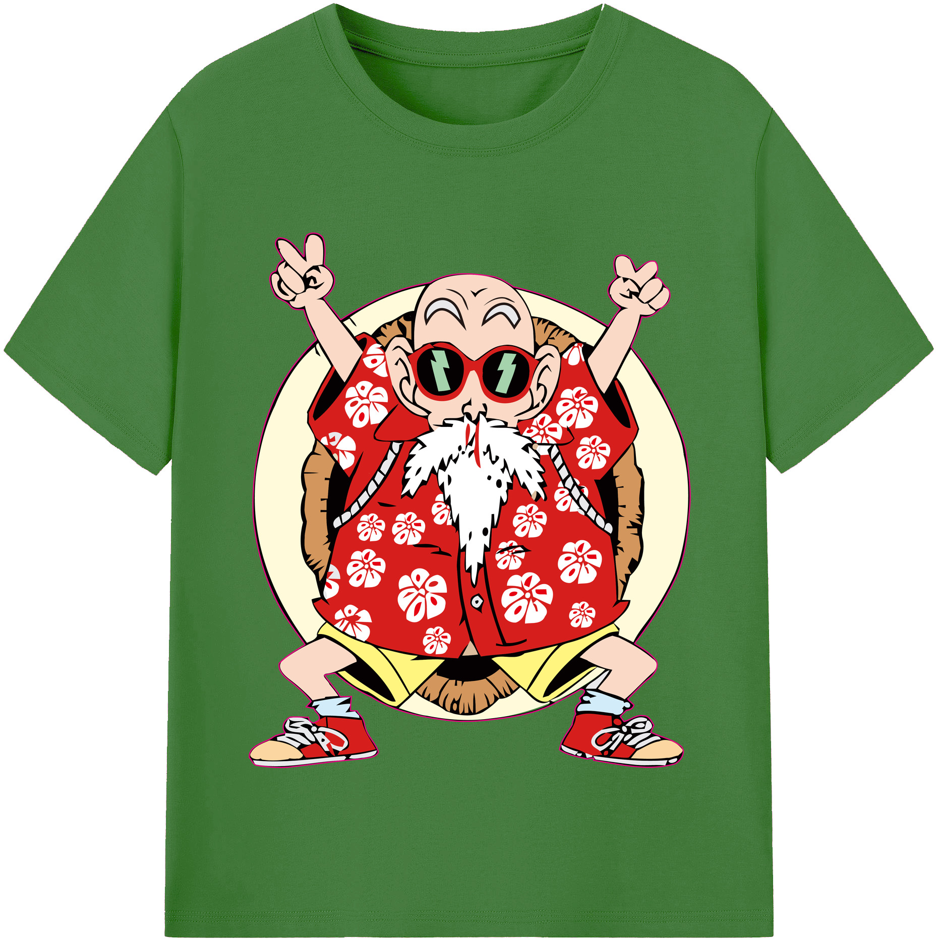 （画像用） ドラゴンボール 亀仙人（かめせんにん） DRAGON BALL Master Roshi Kame Sennin レディースカジュアルプリントTシャツ（綿100％）